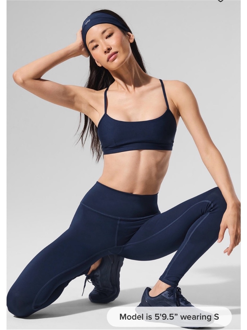 NWT ALO Yoga Navy Strappy Sports Bralette